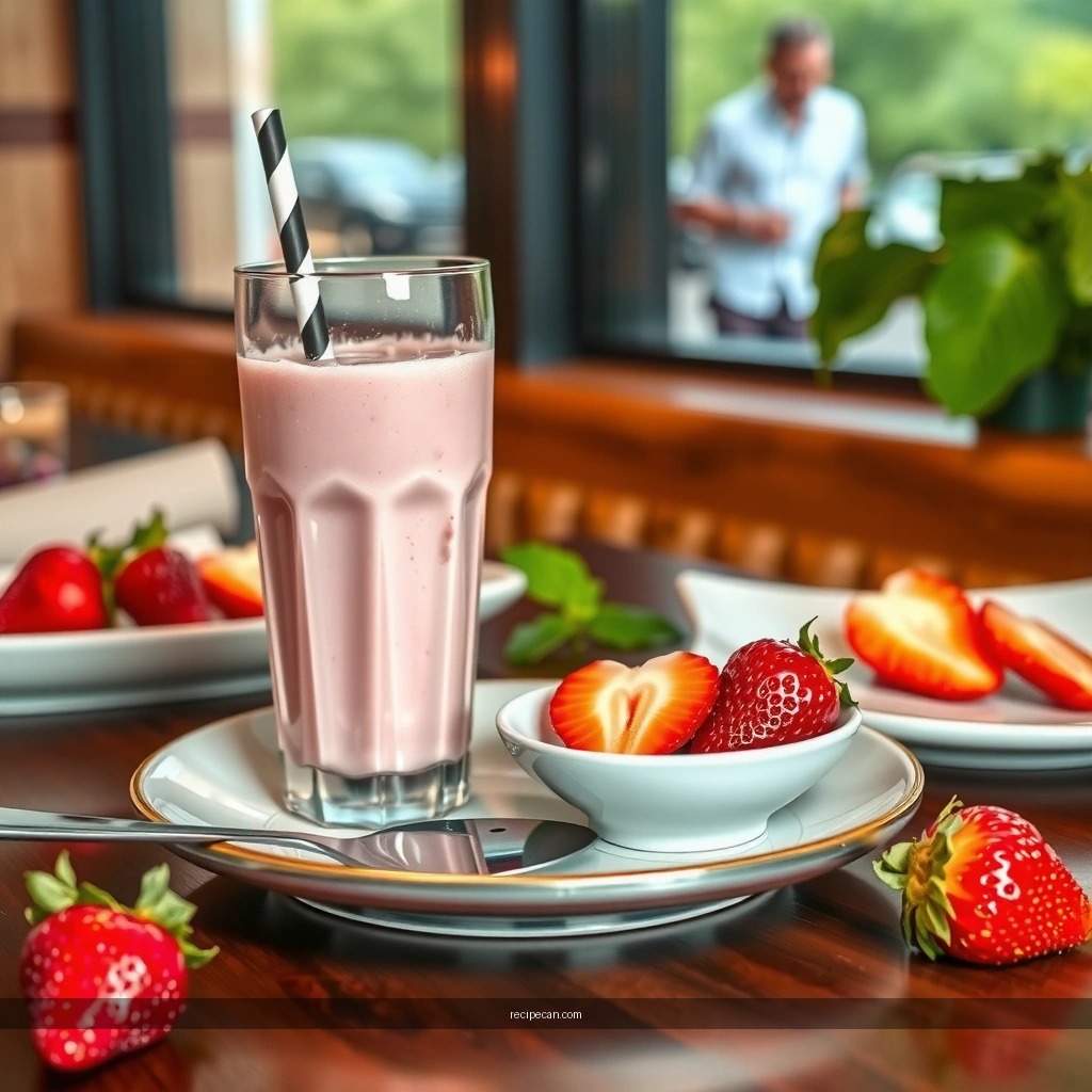 Texture and Thickness - easy strawberry milkshake recipe