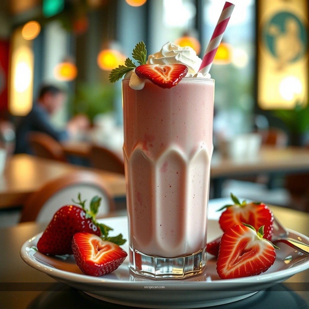 Texture Tips - healthy strawberry milkshake recipe