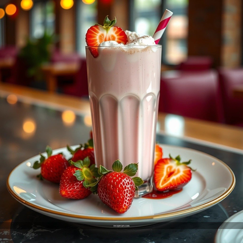 Thickness and Flavor - simple strawberry milkshake recipe