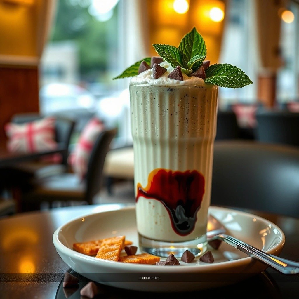 Thickness and Flavor - recipe for mint chocolate chip milkshake