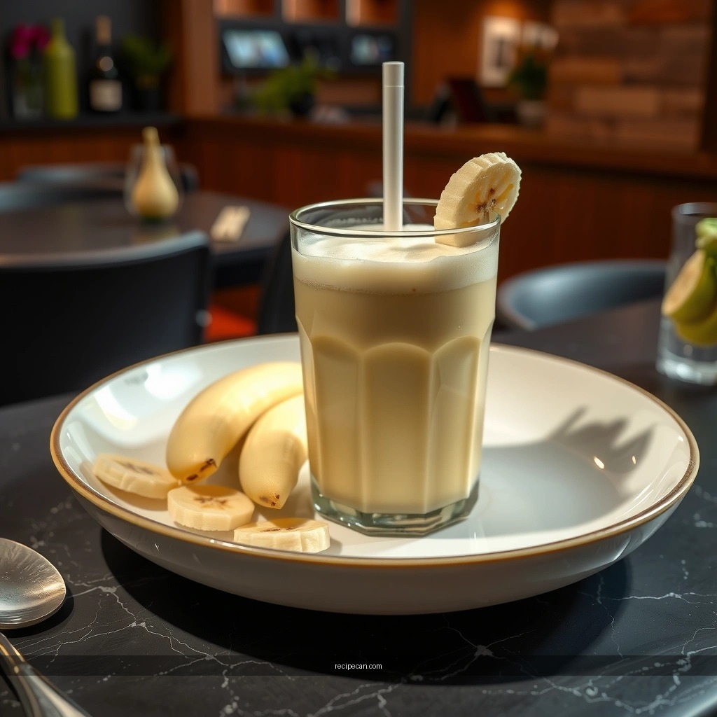 Thickness and Flavor - easy banana milkshake recipe
