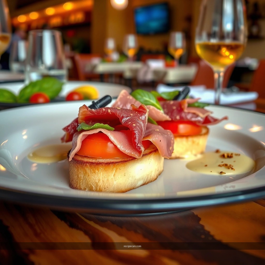 Toast - bruschetta with prosciutto recipe