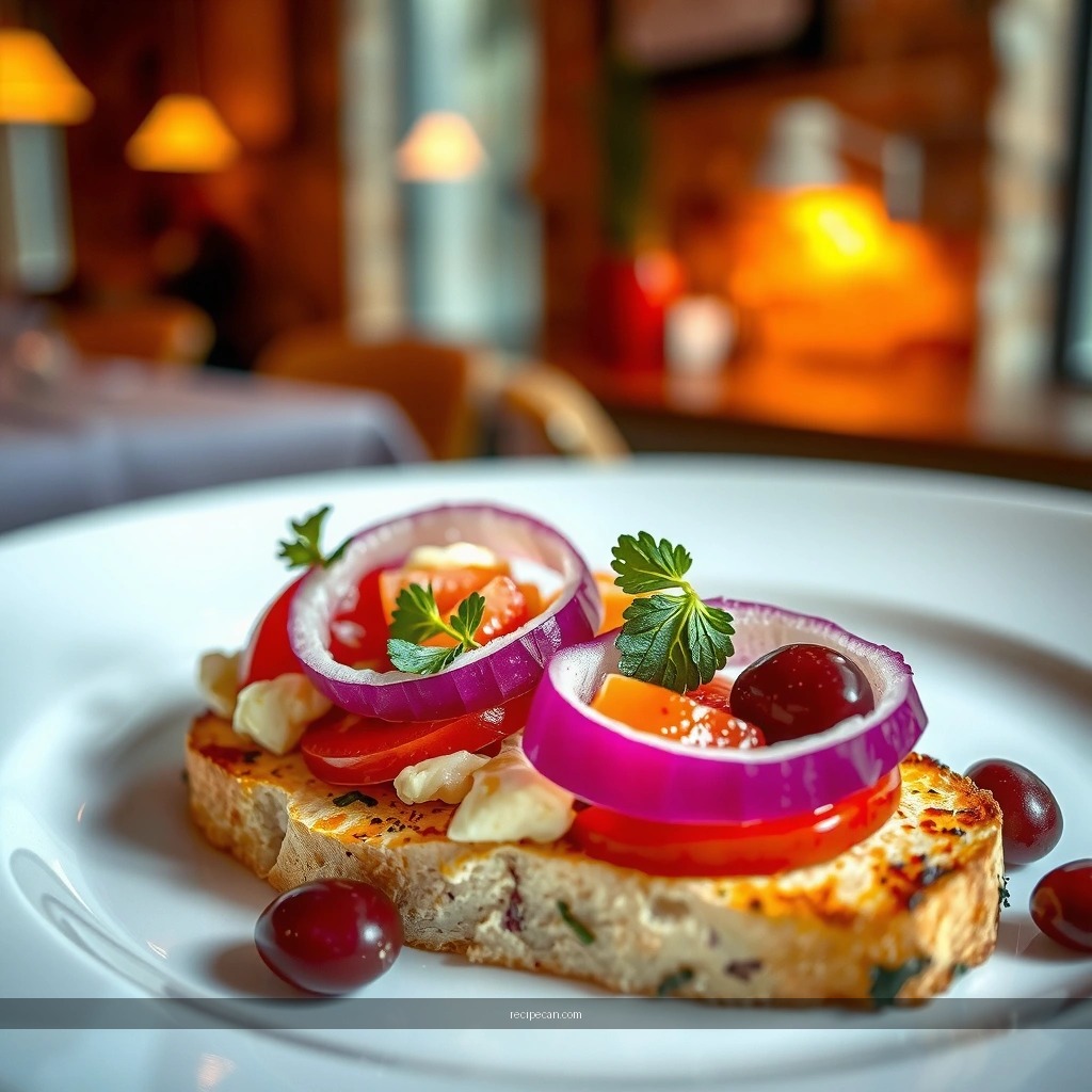 Toast - bruschetta with red onion recipe