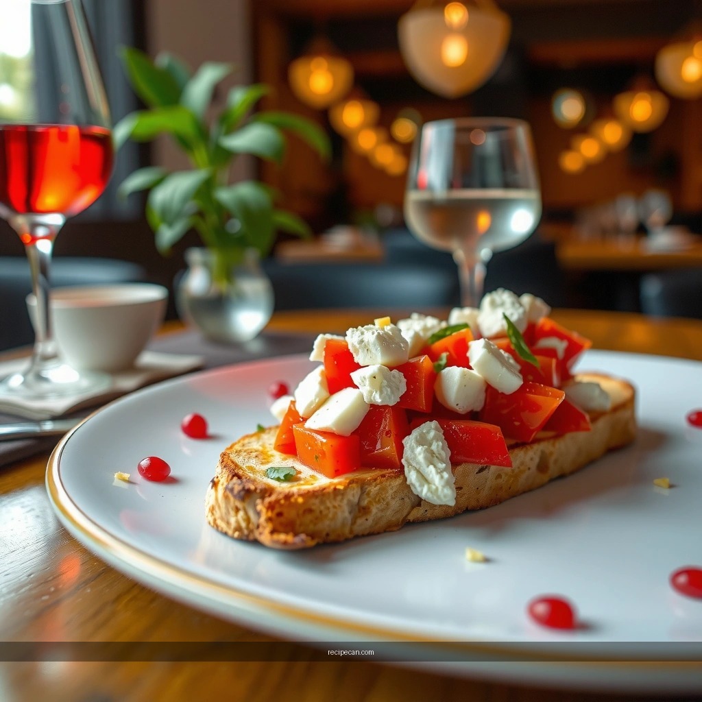 Toast - recipe for bruschetta with feta