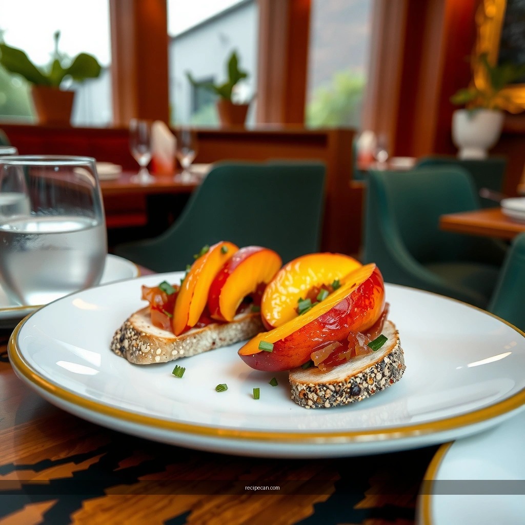 Toast the Bread - peach bruschetta recipe