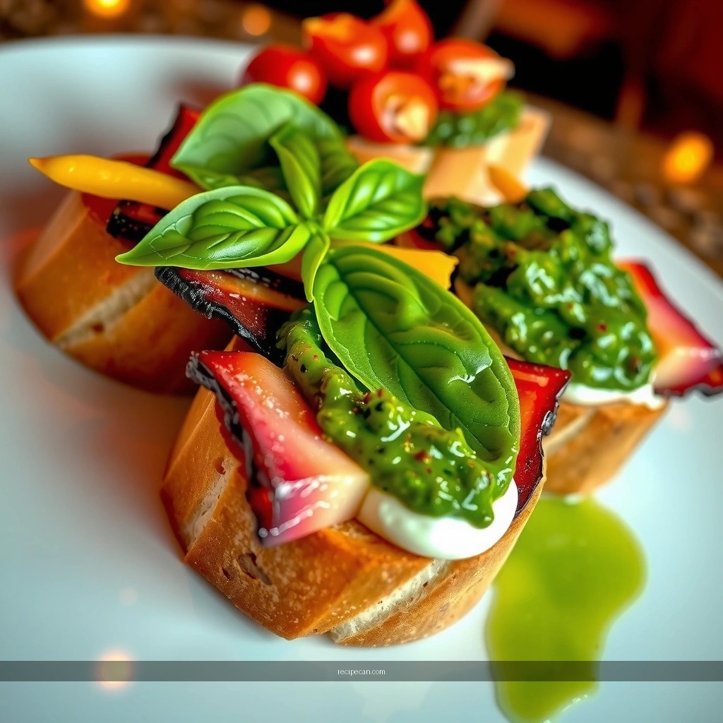 Toast the Bread - bruschetta pesto recipe