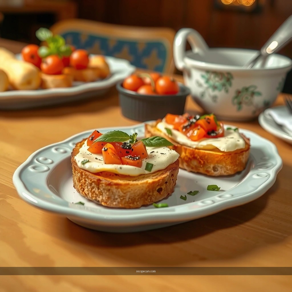 Toasting Bread - bruschetta with cheese recipe