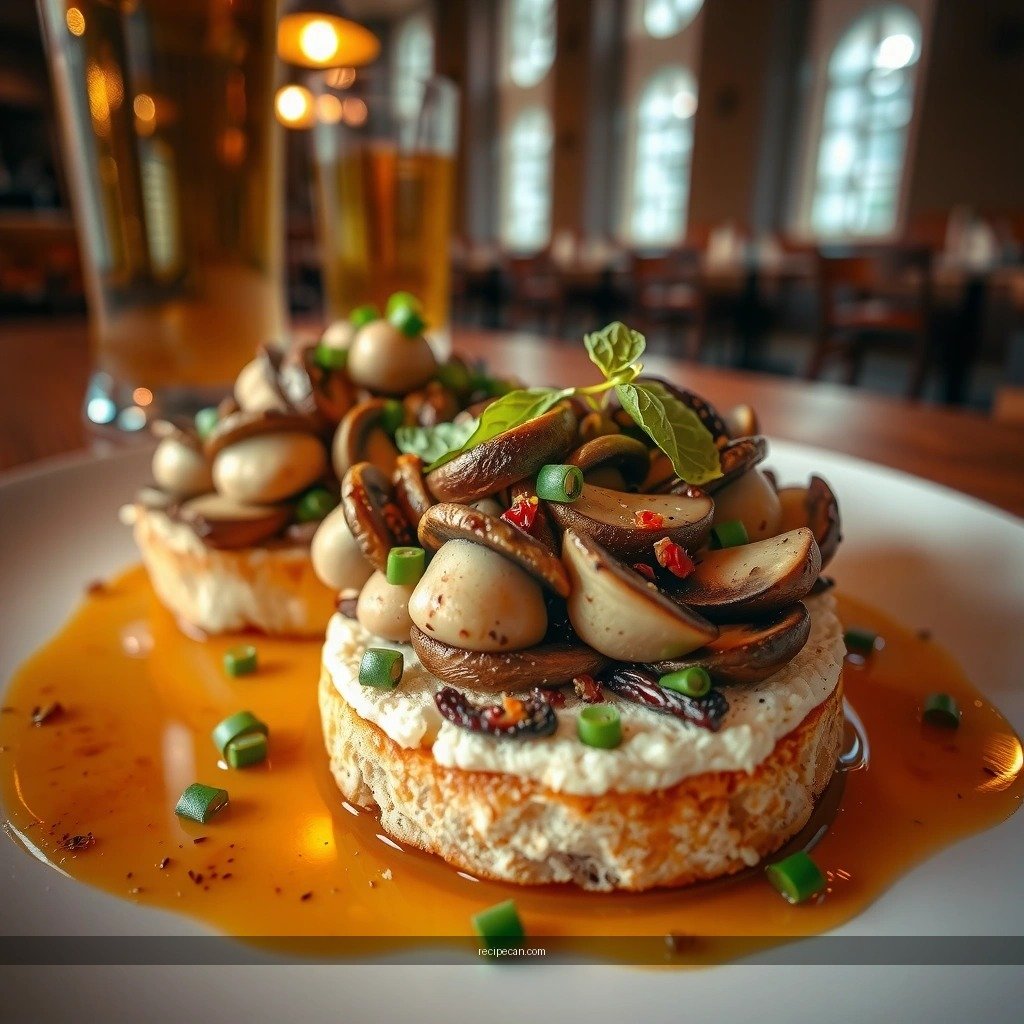 Toasting Bread - recipe mushroom bruschetta