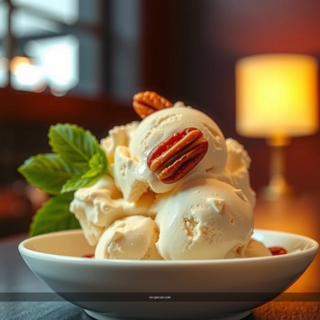 Toasting Pecans - butter pecan homemade ice cream recipe