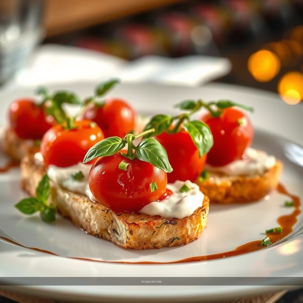 Toasting the Bread - cherry tomato bruschetta recipe