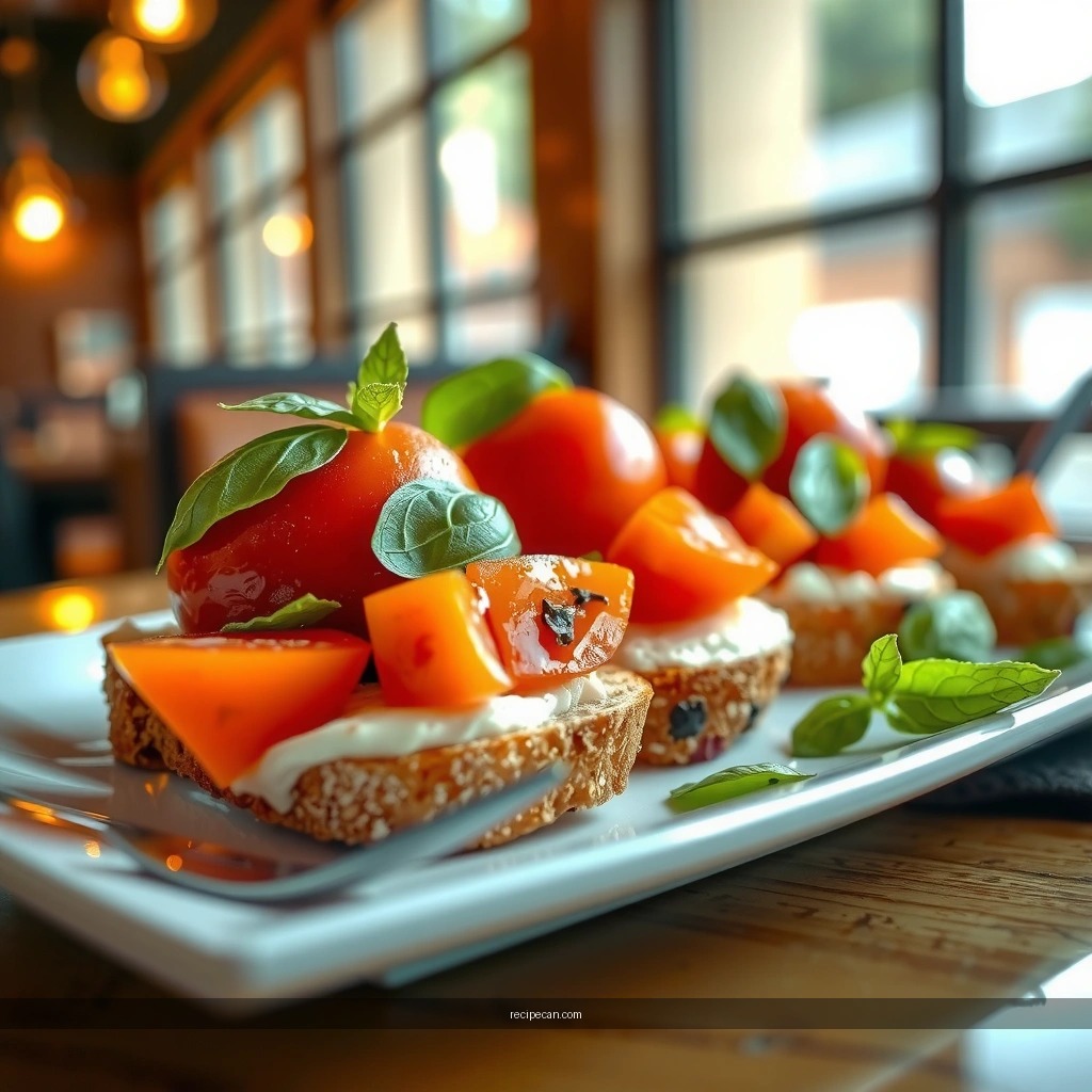 Toasting the Bread - bruschetta al pomodoro recipe
