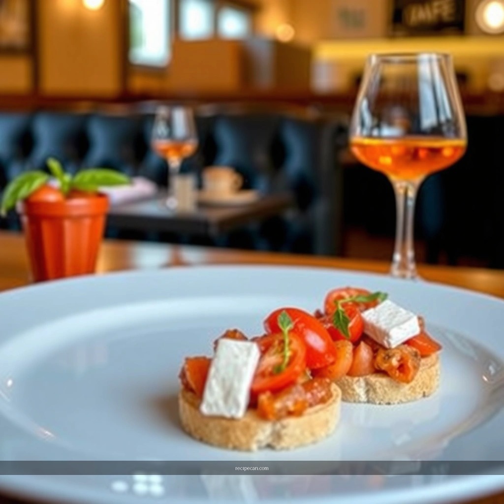 Toasting the Bread - bruschetta and feta recipe