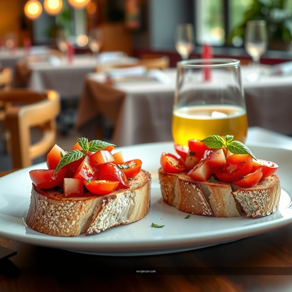 Toasting the Bread - trader joe's bruschetta recipe