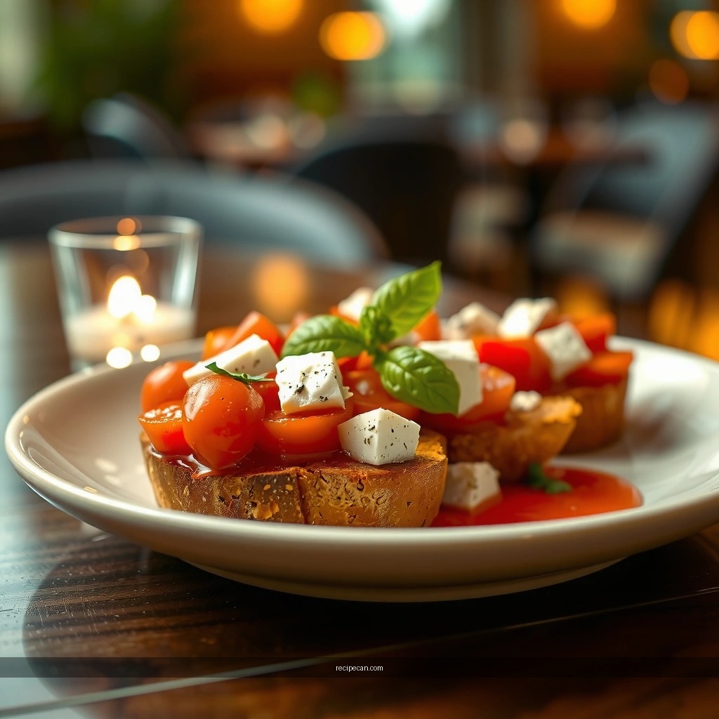 Tomato-Basil Topping - bruschetta recipe with feta