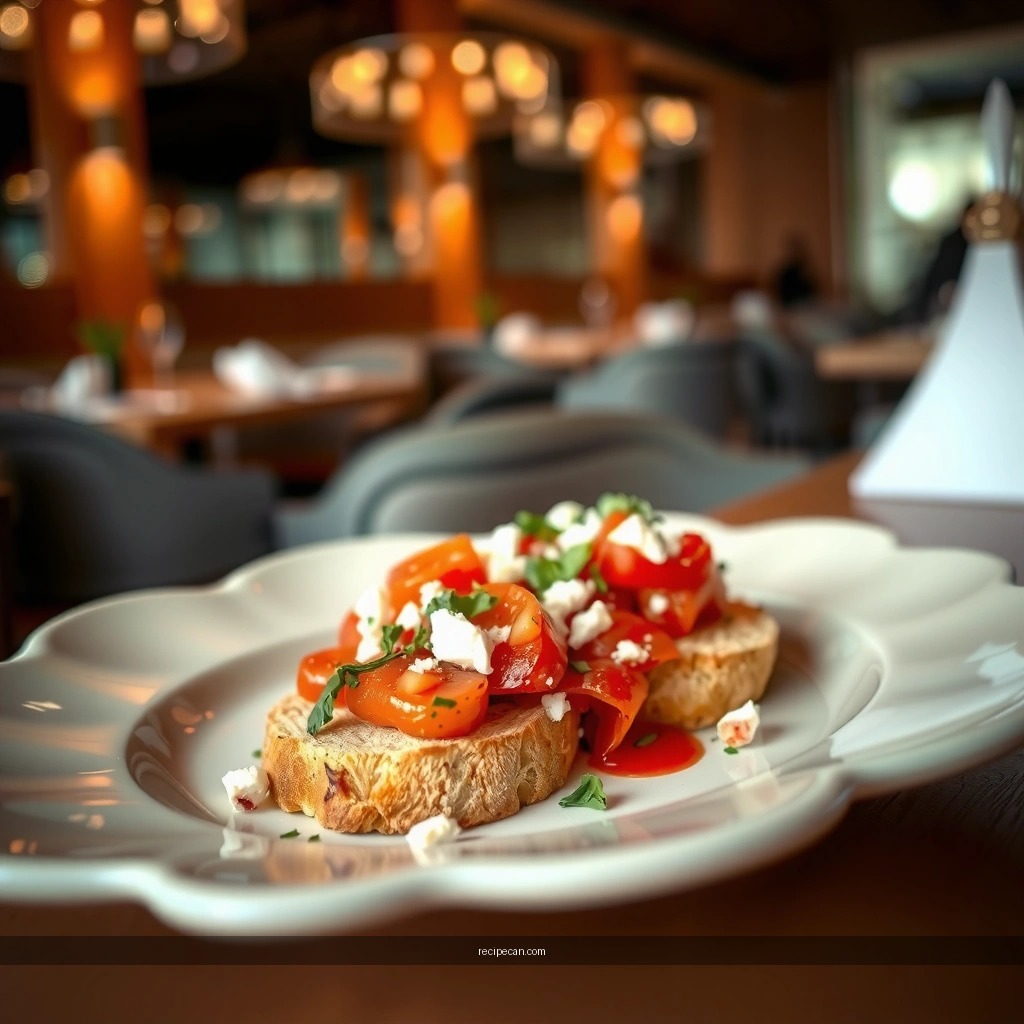 Tomato-Feta Topping - recipe for bruschetta with feta