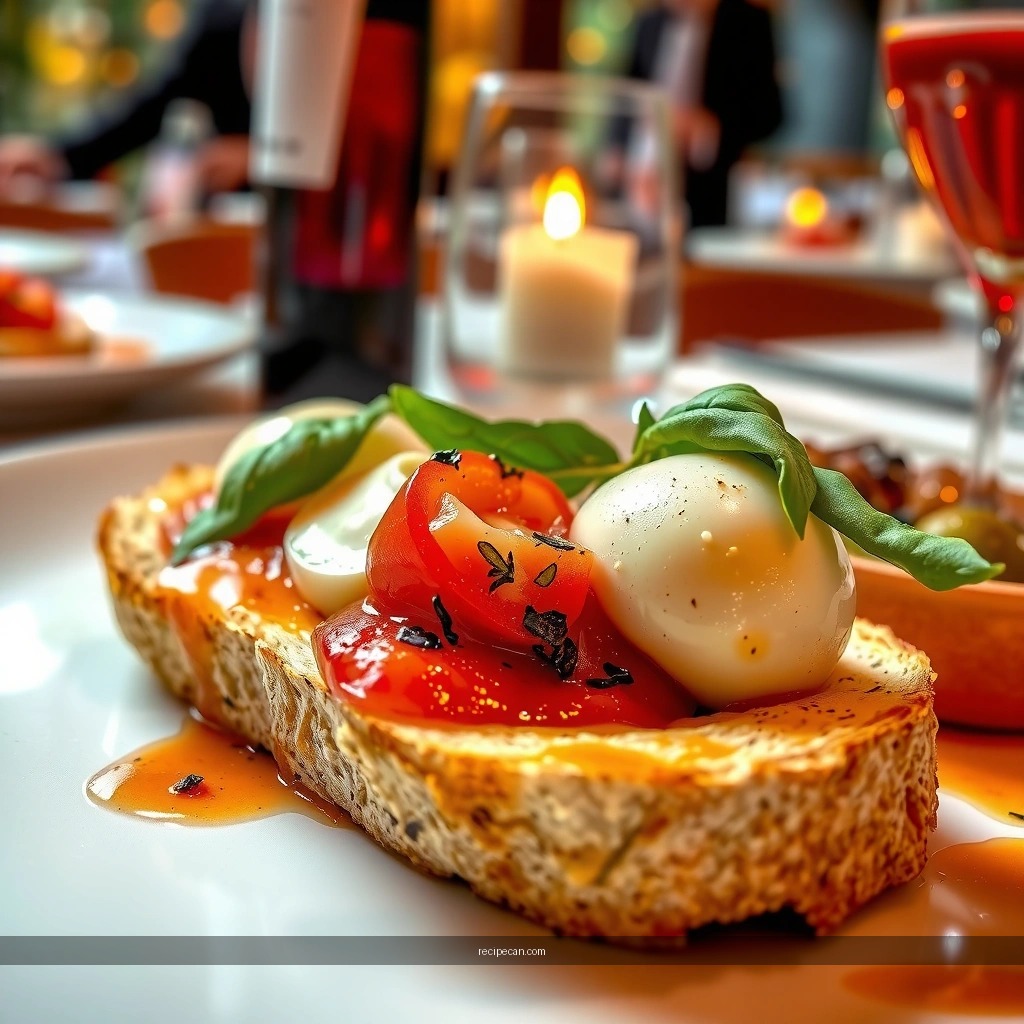 Tomato Mixture - bruschetta recipe with mozzarella