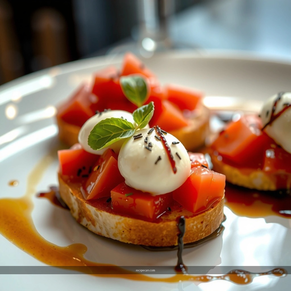 Tomato Topping - bruschetta with mozzarella recipe