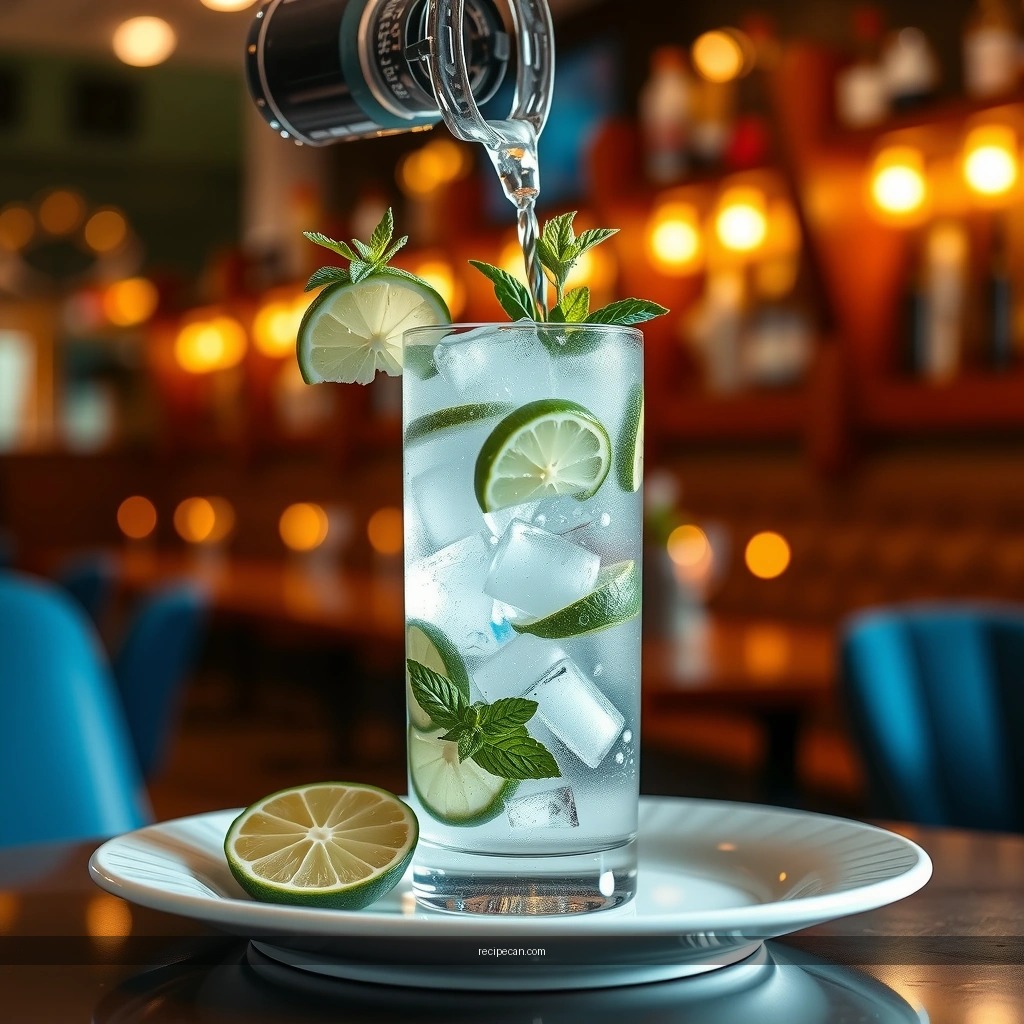 Vodka Soda Water - mojito with vodka recipe