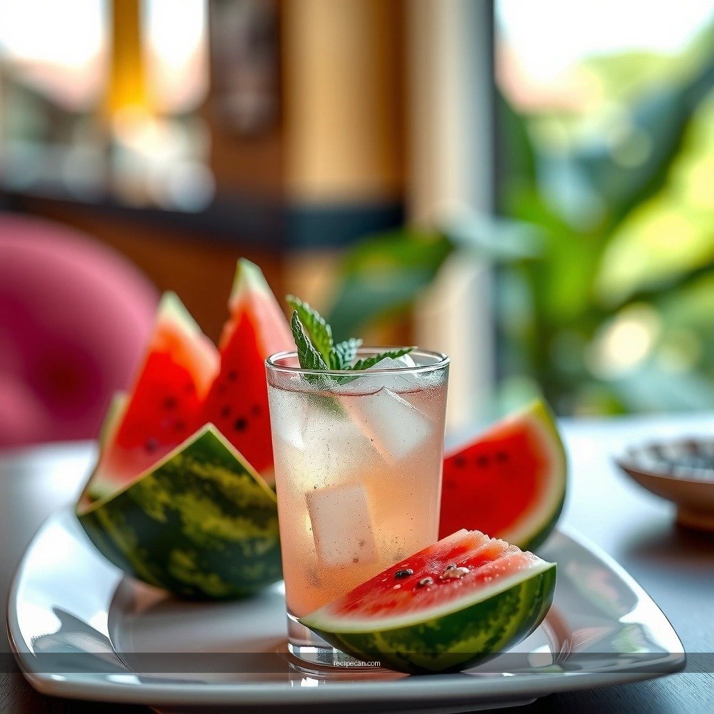 Watermelon Lime Mint - tropical smoothie watermelon mojito recipe