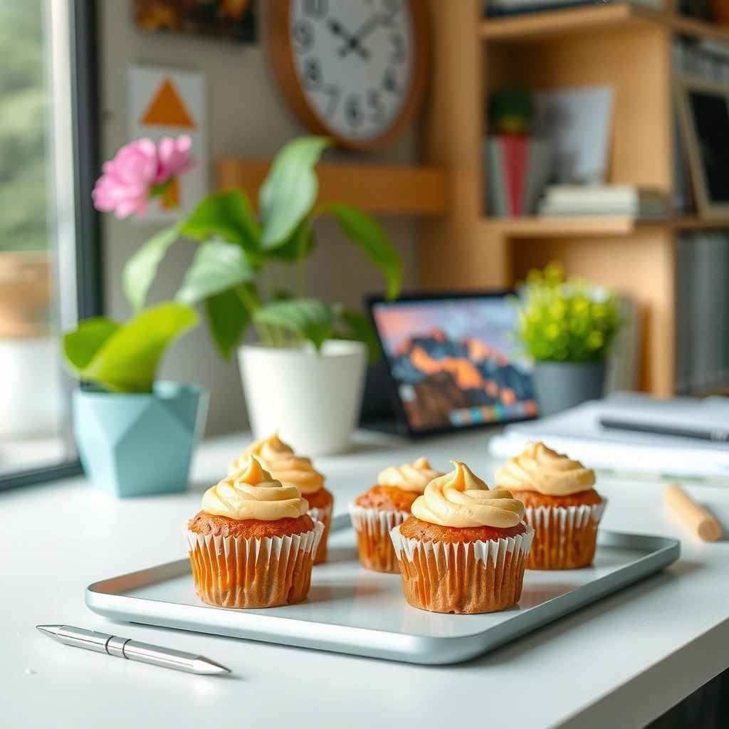 Baking Setup - recipe carrot cake cupcakes