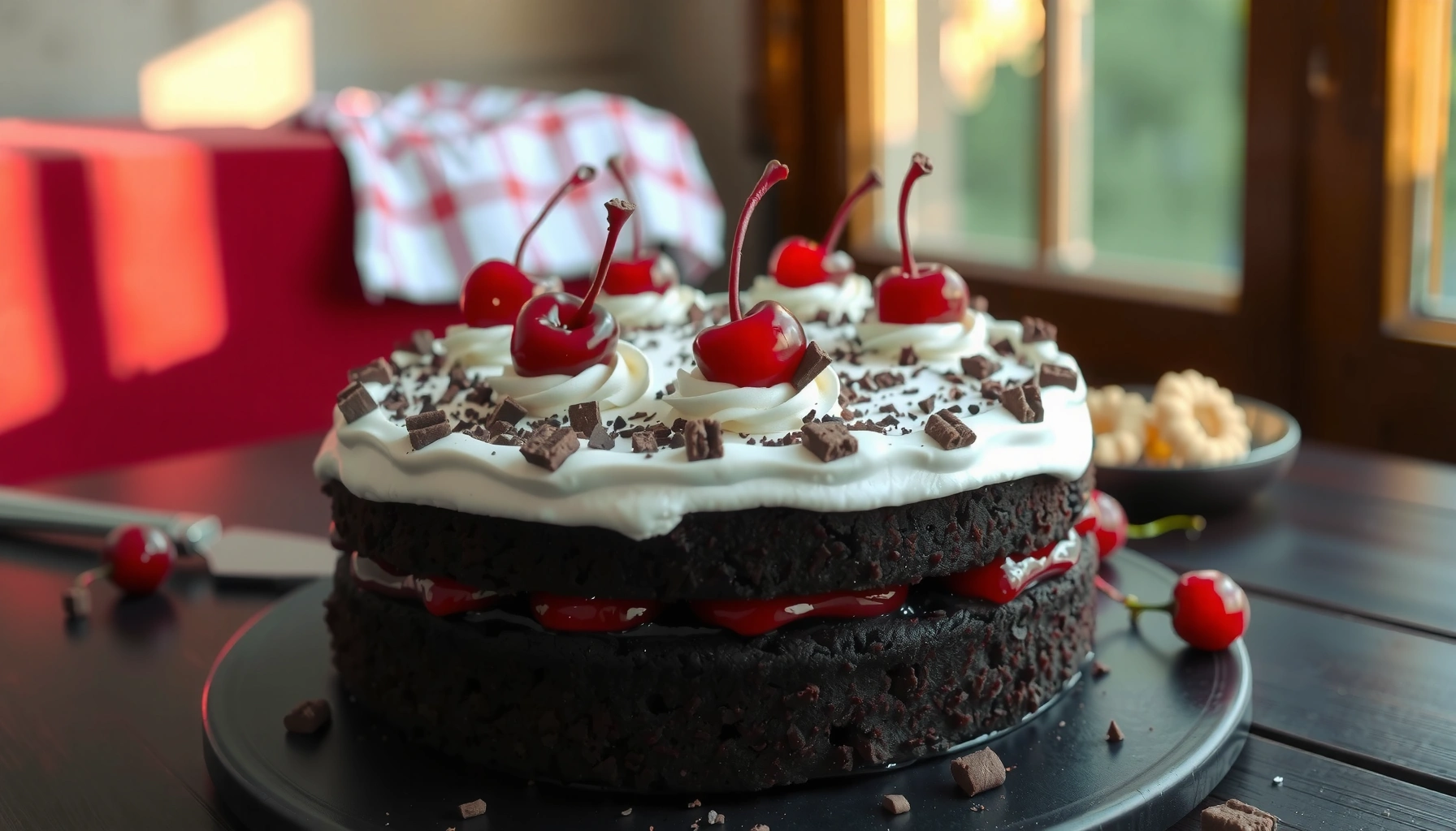 Easy Black Forest Cake Recipe with Cake Mix