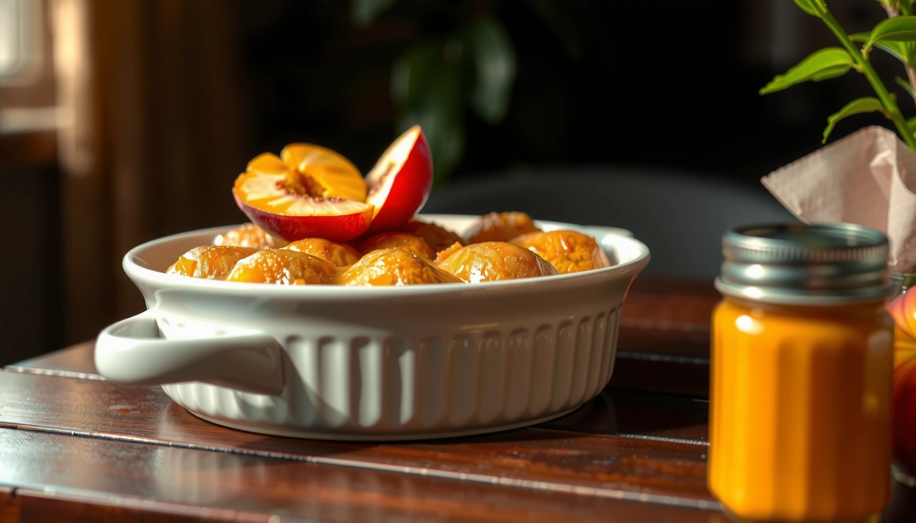 Peach Dump Cake Recipe with Canned Peaches