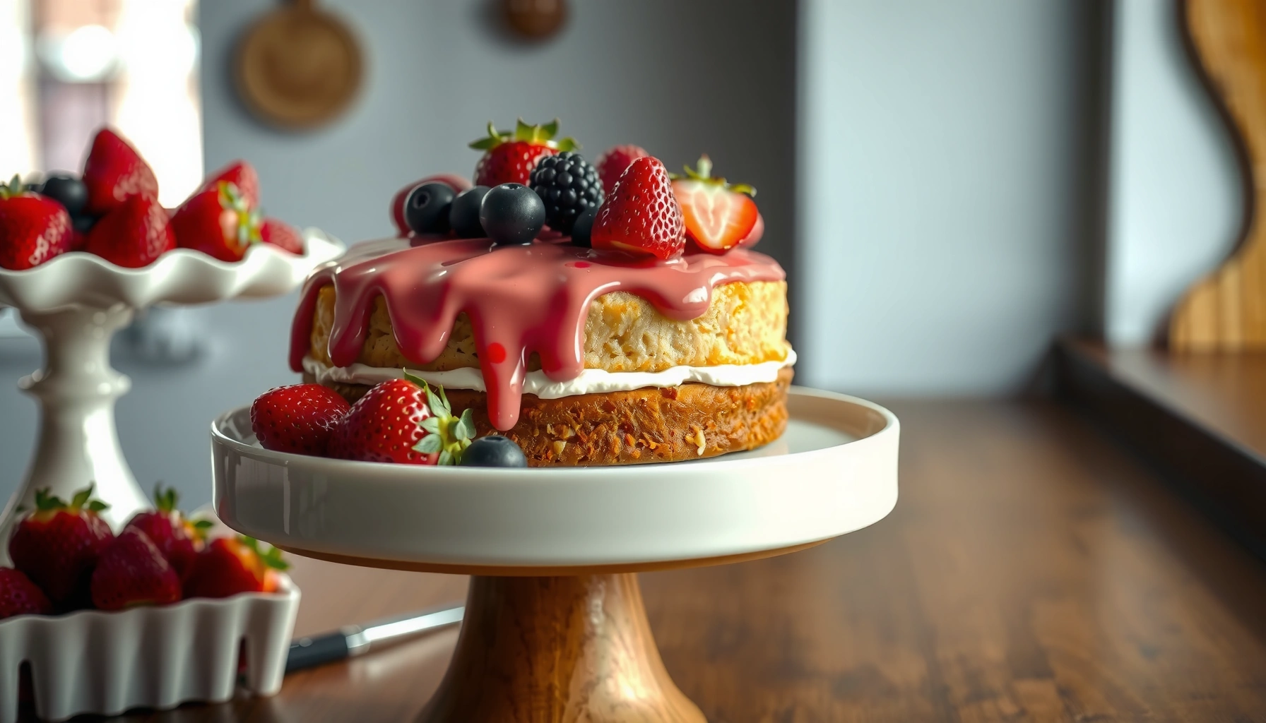 Strawberry Cake Recipe with Fresh Strawberries: Easy Step-by-Step
