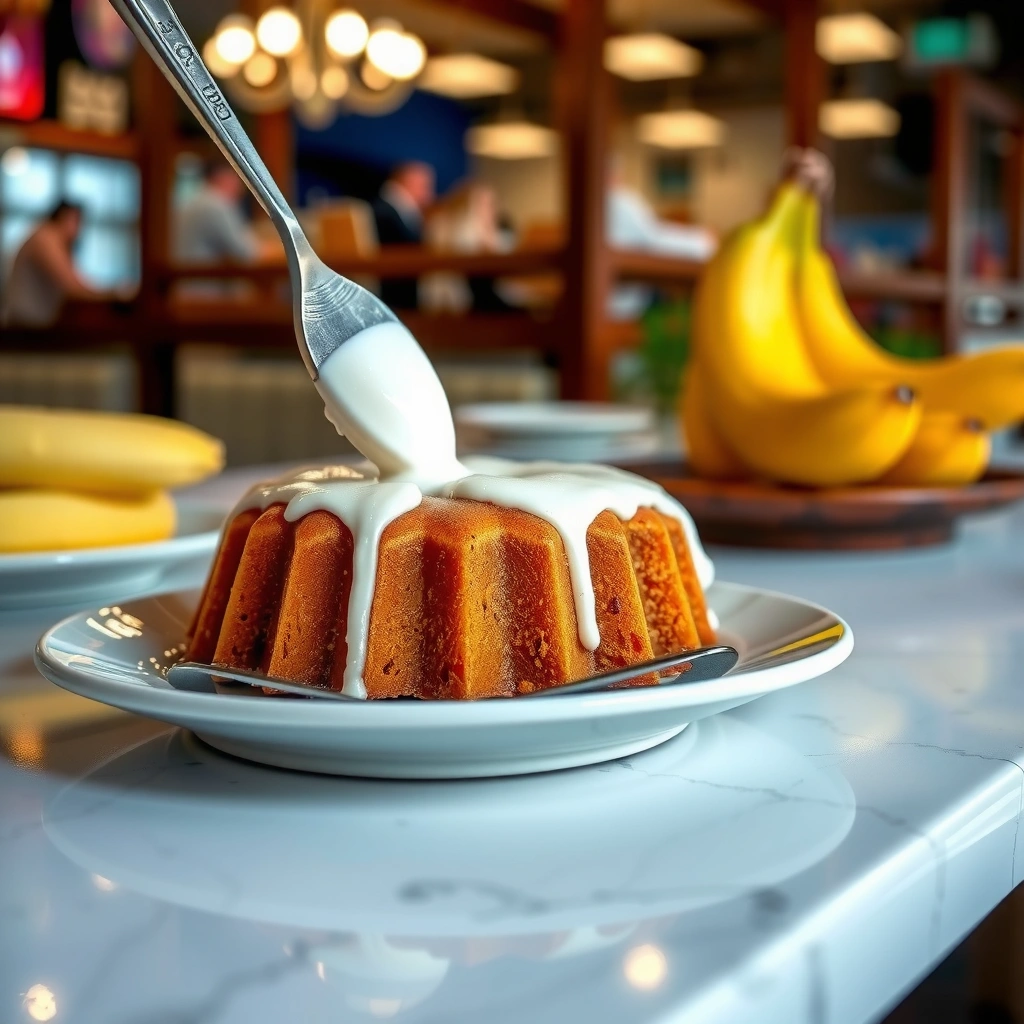 Mixing Steps - banana cake recipe with cake mix