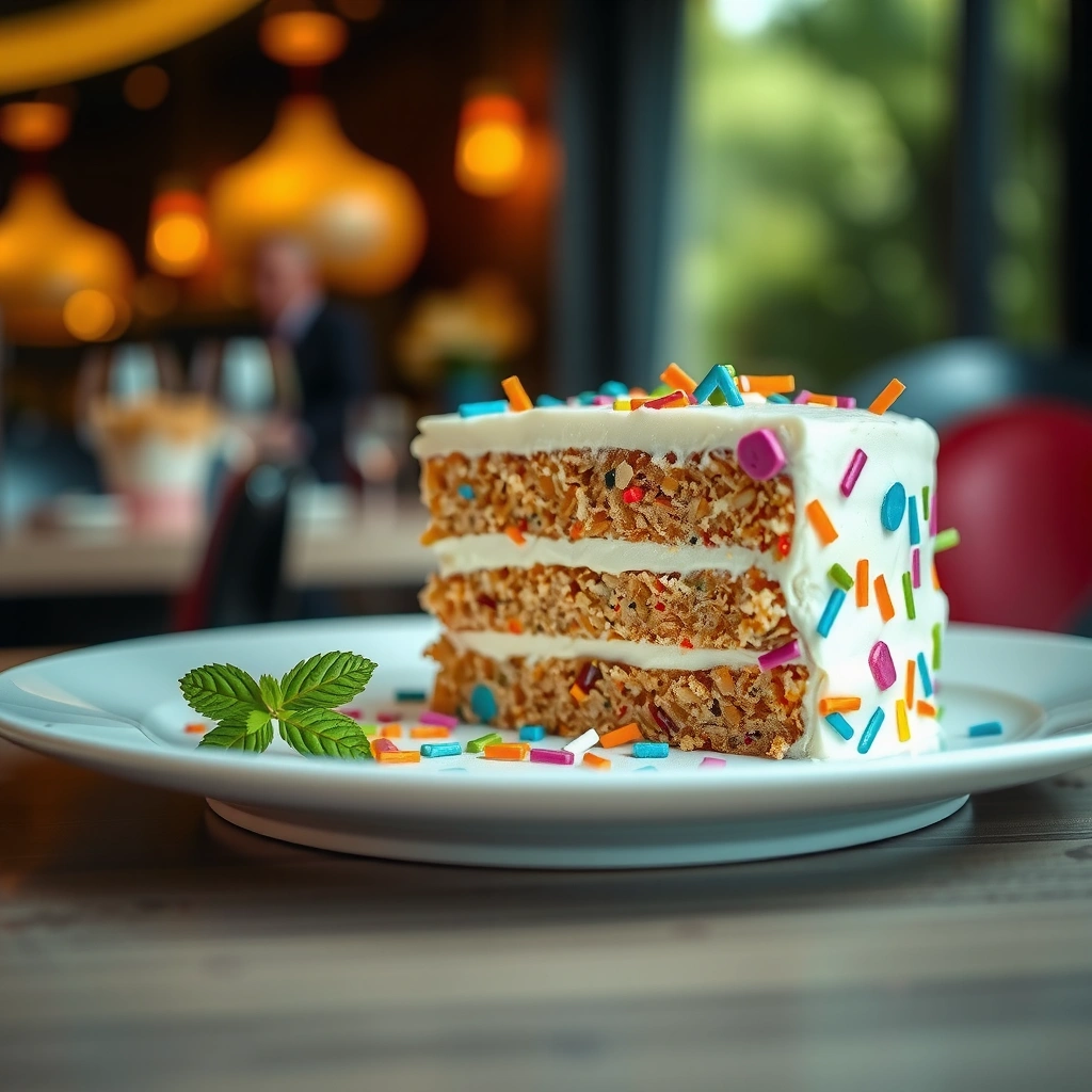 Mixing the Batter - confetti cake recipe