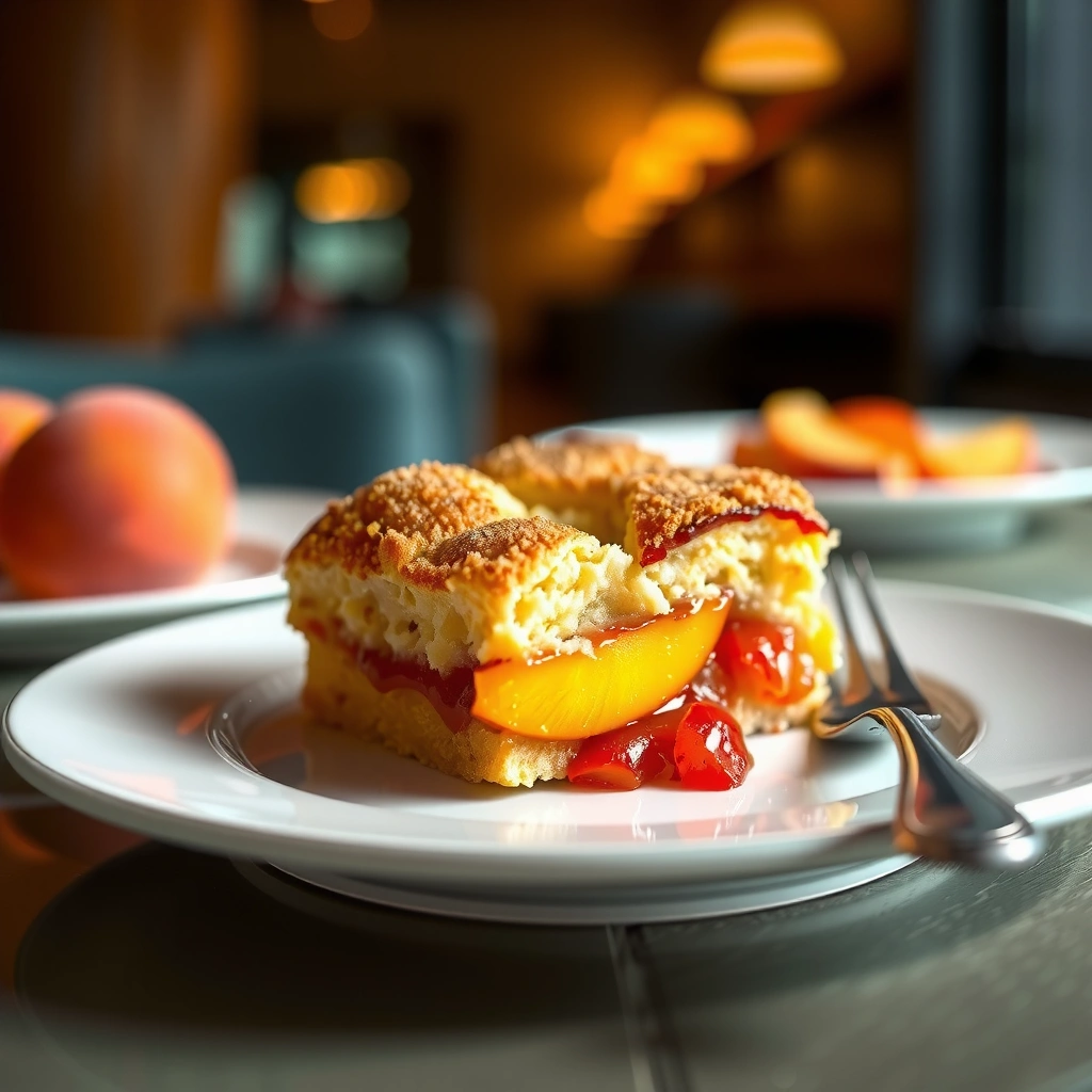 Peach Filling - recipe for peach cobbler made with cake mix