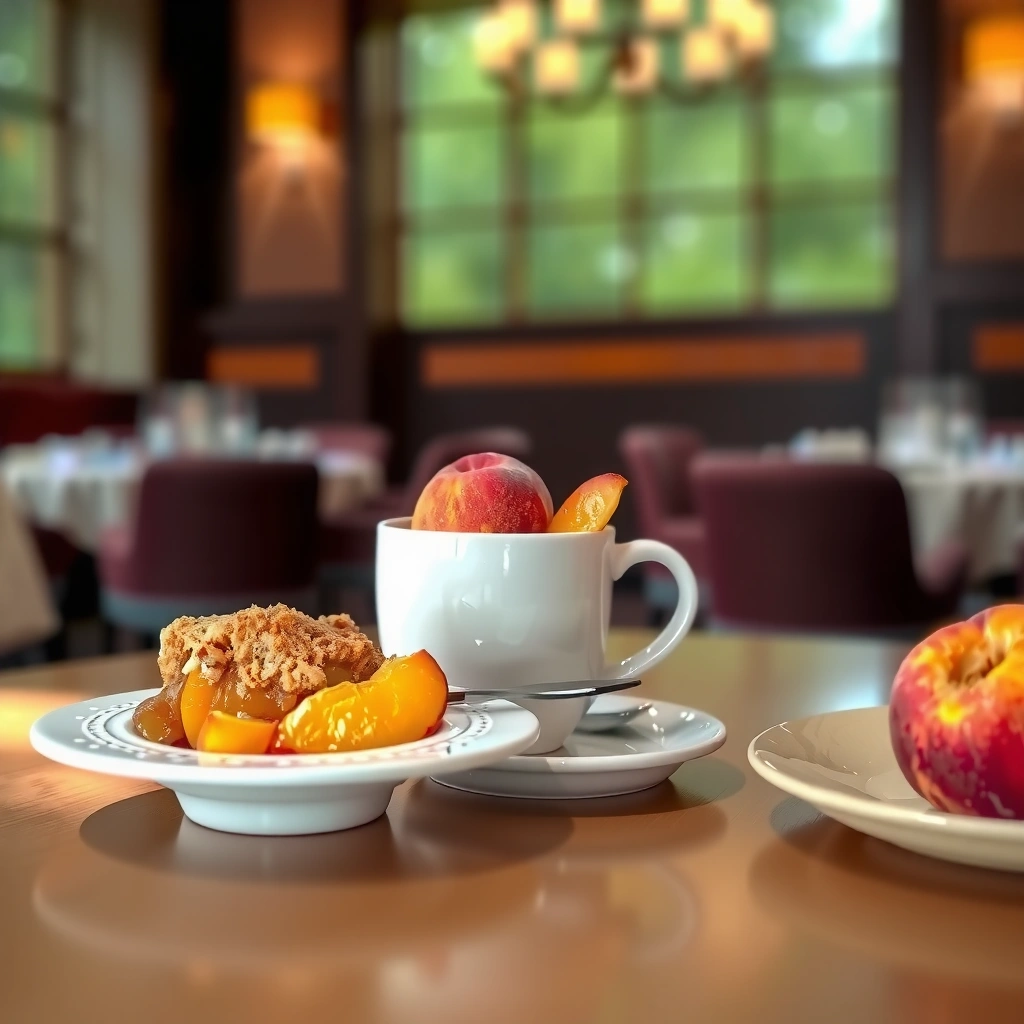 Peaches and Filling - peach cobbler with cake mix recipe