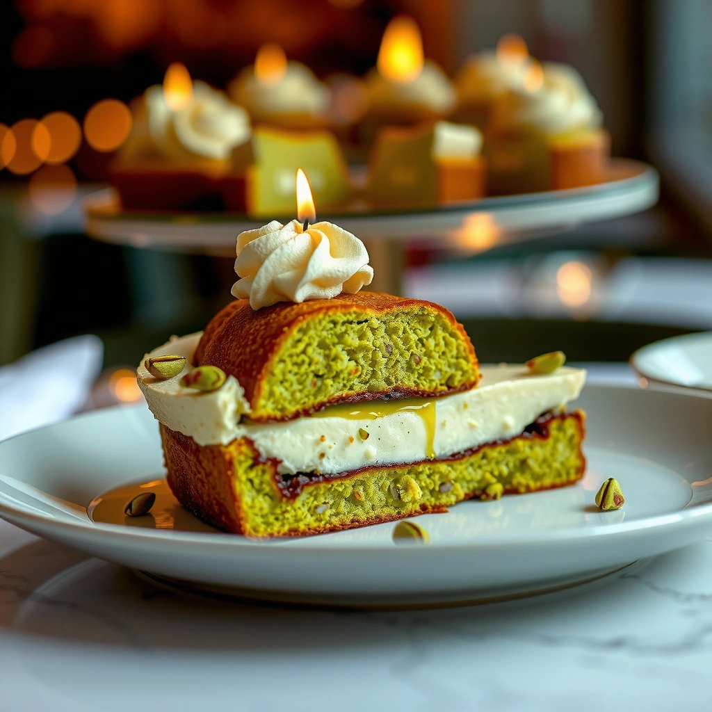 Perfect Texture - green pistachio cake recipe