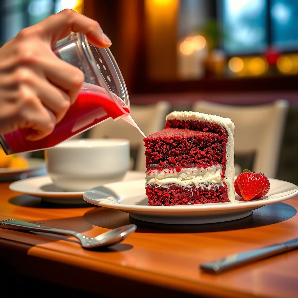 Red Velvet Batter - how to make red velvet cake recipe
