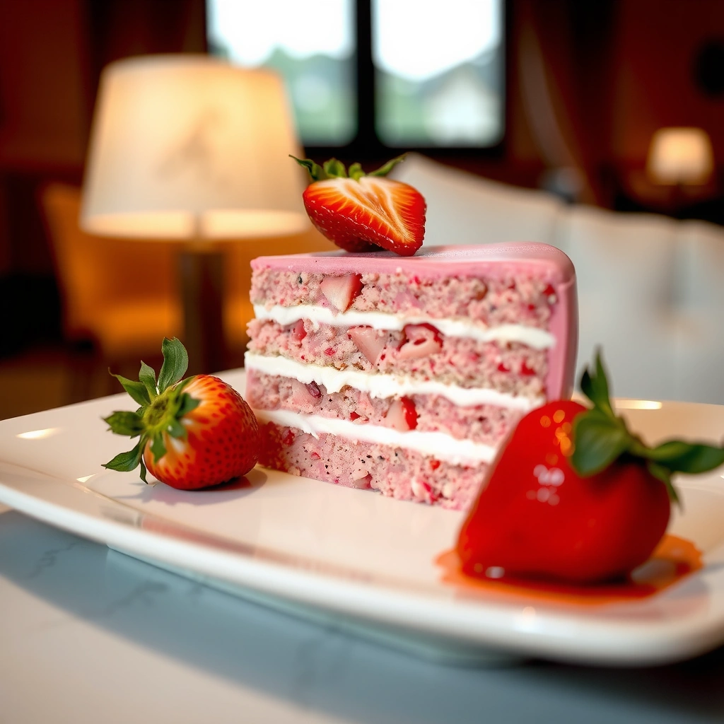 Strawberry Prep - homemade strawberry cake recipe